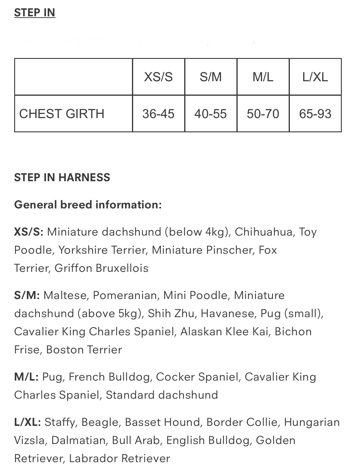 Size Chart – Ittehad Textiles